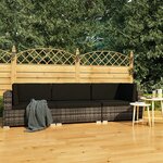 vidaXL Salon de jardin avec coussins 3 Pièces résine tressée gris