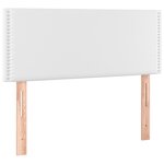 vidaXL Sommier à lattes de lit avec matelas Blanc 100x200cm Similicuir