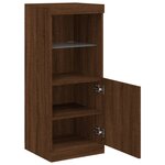 vidaXL Buffet avec lumières LED chêne marron 41x37x100 cm