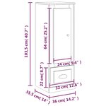 vidaXL Buffet haut chêne sonoma 36x35 5x103 5 cm bois d'ingénierie