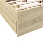 vidaXL Cadre de lit et tiroirs chêne sonoma 120x190 cm bois ingénierie