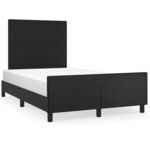 vidaXL Cadre de lit sans matelas noir 120x200 cm similicuir