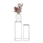 Lot de 2 jardinières en acier gris