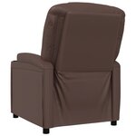 vidaXL Fauteuil inclinable Marron Similicuir