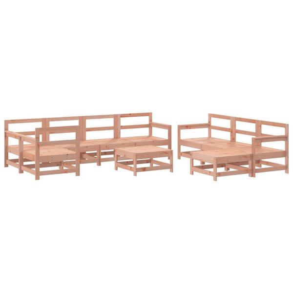 vidaXL Salon de jardin 10 Pièces bois massif douglas