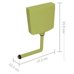 vidaXL Réservoir de toilette avec entrée d'eau inférieure 3/6 L Olive