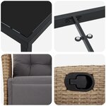 vidaXL Ensemble de 5 pièces pour salle à manger de jardin beige en poly rattan