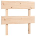 vidaXL Cadre de lit avec tête de lit 90x200 cm bois massif