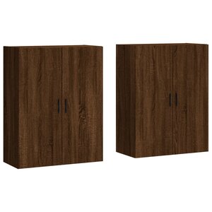 vidaXL Armoires murales 2 Pièces chêne marron 69 5x34x90 cm