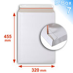 Lot de 1000 enveloppes carton b-box 7 blanc format 320x455 mm