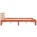 vidaXL Cadre de lit sans matelas cire marron 150x200cm bois pin massif