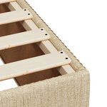 vidaXL Sommier à lattes de lit avec matelas Crème 200x200 cm Tissu