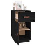 vidaXL Armoire de bureau Noir 40x50x75 cm Bois massif de pin