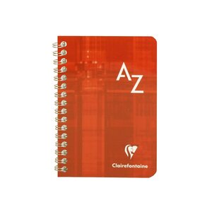 Clairefontaine : Répertoire à spirales 9.5 x 14 cm - Petits carreaux - Orange