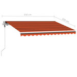 vidaXL Auvent manuel rétractable avec LED 350x250 cm Orange et marron