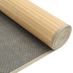 vidaXL Tapis rectangulaire naturel clair 80x300 cm bambou