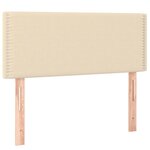 vidaXL Sommier à lattes de lit avec matelas Crème 120x200 cm Tissu
