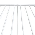 vidaXL Cadre de lit métal avec tête de lit/pied de lit blanc 90x200 cm