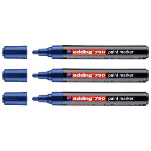 Marqueur Peinture 790 Bleu Pointe Moyenne 2-3 mm x 3 EDDING