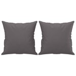 vidaXL Canapé 2 places avec oreillers gris 120 cm similicuir