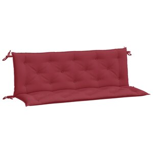 vidaXL Coussins de banc de jardin lot de 2 rouge bordeaux tissu Oxford