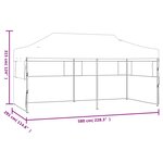 vidaXL Tente de réception pliable crème 3 x 6 m