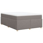 vidaXL Sommier à lattes de lit avec matelas Taupe 160x200 cm Tissu