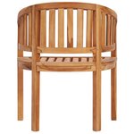 vidaXL Chaises en forme de banane lot de 2 Bois de teck solide