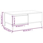 vidaXL Table basse Sonoma gris 90x50x36 5 cm Bois d'ingénierie