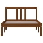 vidaXL Cadre de lit Marron miel Bois massif 90x200 cm