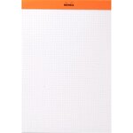 Bloc ORANGE N°13 10,5 x14,8 - 80F agrafées - 80g - Q.5x5 RHODIA