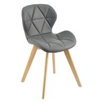 Lot de 6 chaises similicuir 81 x 57 x 49 cm gris 03_0006792
