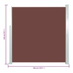 vidaXL Auvent latéral rétractable de patio 140x300 cm Marron