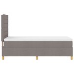 vidaXL Lit ressort avec matelas taupe 90x200 cm tissu