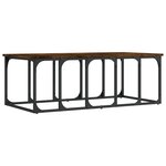vidaXL Table basse chêne fumé 100x50x35 5 cm bois d'ingénierie