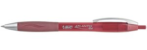 Stylo Roller ATLANTIS GEL Pte Moy. 0,7mm Rouge BIC