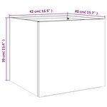vidaXL Jardinière anthracite 42x40x39 cm acier