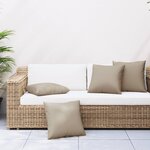vidaXL Coussins de canapé lot de 4 taupe 40x40 cm tissu