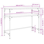vidaXL Table console chêne fumé 100x35 5x75 cm bois d'ingénierie