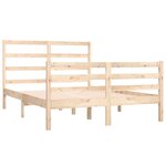 vidaXL Cadre de lit bois de pin massif 135x190 cm double