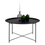Table basse en acier noir Ø 75 x 43 cm