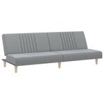 vidaXL Canapé-lit à gris clair tissu