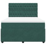 vidaXL Sommier à lattes de lit et matelas Vert foncé 140x200cm Velours