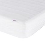 vidaXL Lit avec matelas blanc et noir 140x200 cm similicuir