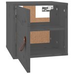 vidaXL Armoire murale Gris 31 5x30x30 cm Bois de pin massif