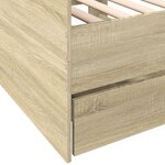 vidaXL Lit de jour avec tiroirs sans matelas chêne sonoma 90x190 cm