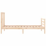 vidaXL Cadre de lit avec tête de lit 90x200 cm bois massif