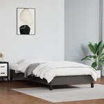 vidaXL Cadre de lit Gris 90x190 cm Similicuir