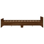 vidaXL Cadre de lit tête de lit et pied de lit chêne marron 160x200 cm