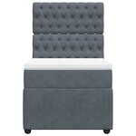 vidaXL Sommier à lattes de lit avec matelas Gris foncé 100x200 cm